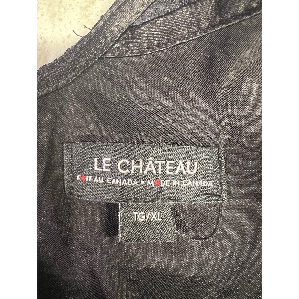 Le Chateau Black Lace Cocktail Dress Size XL Made In Canada - Picture 5 of 9